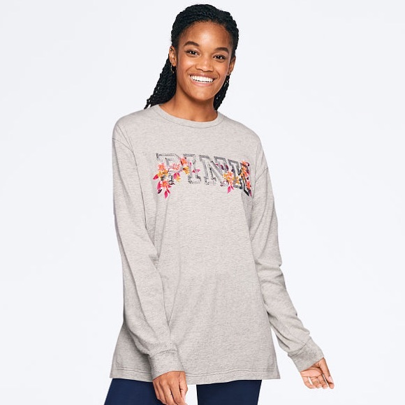 Victoria’s Secret Pink Bling Long Sleeve Tee - Picture 2 of 7